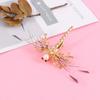 Fashion Fancy Bridal Hair Clip Baroque Women Jewelry Dragonfly Hairpins Gold Wedding Headdress