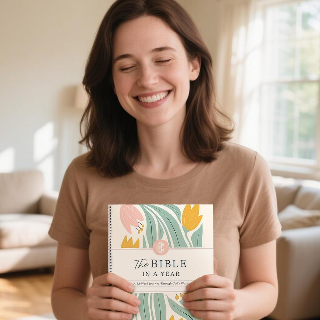 The Bible In A Year: A 52-Week Bible Study Guide for Women, A Spiral Bible Study Guide Journal, A Beautiful Year In the Bible((A4 Size) 1pc)