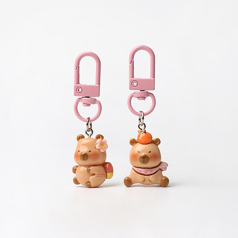 Мультяшный розовый цвет капибара капибара брелок кулон рюкзак подвески украшения аксессуары подарок