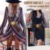 Western Leather Belts For Woman Concho Cowgirl Cowboy Disc Belt For Ladies Wide Boho Country Waist Belts For Dress