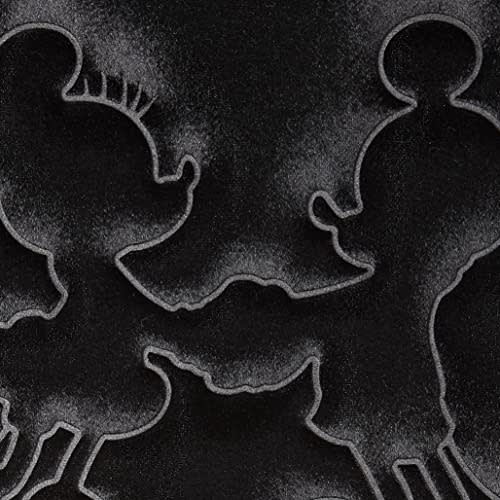 BONFORM Seat Cushion Disney/Mickey & Minnie MM Press Light/Normal Car Single Press with Stopper Velor Black 45x45x2cm Black 5342-02BK