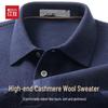 Hodo Men's Cashmere Wool Blend Turn-down Collar Sweater