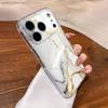 Черно-золотой мраморный арт чехол для телефона iPhone17 16 15 14 13 12 11 Pro Max Plus Mini Прозрачный Полностью задняя крышка Силиконовый мягкий корпус