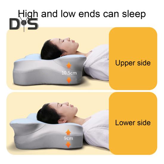 Подушка с эффектом памяти, медленный отскок, эластичная, облегчающая боль в шее, охлаждающая технология, подушка для сна, высокая плотность, поддержка, дышащая, моющаяся, боковая часть спинки