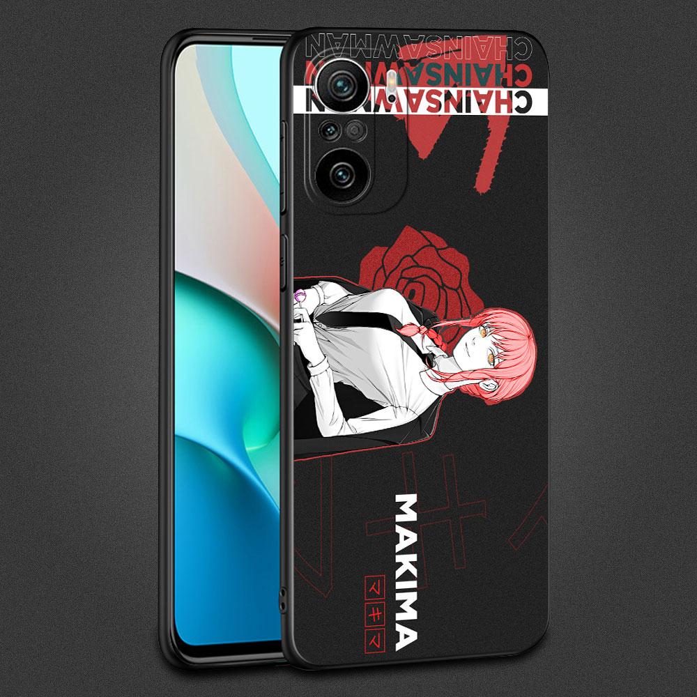 Чехол для Xiaomi Redmi Note 11 10 9 8 Pro 12 10C 9S 10S 11S 9A 9T 9C 10A 7 K40 8T силиконовый чехол для телефона с бензопилой в стиле аниме Makima