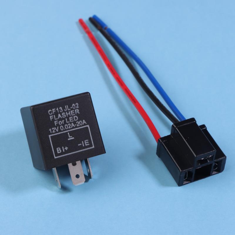 12V 3-контактное регулируемое светодиодное реле-мигалка указателя поворота для автомобиля, мотоцикла, 3-контактное светодиодное реле-мигалка, светодиодная мигалка