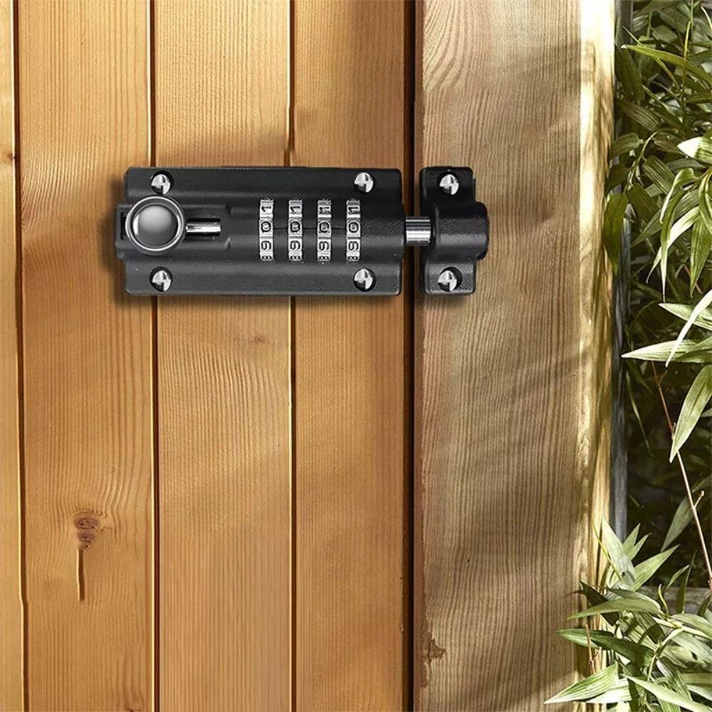 Thicken Combination Locking Bolt Solid Sliding Door Password Lock for Shed Gate Fences