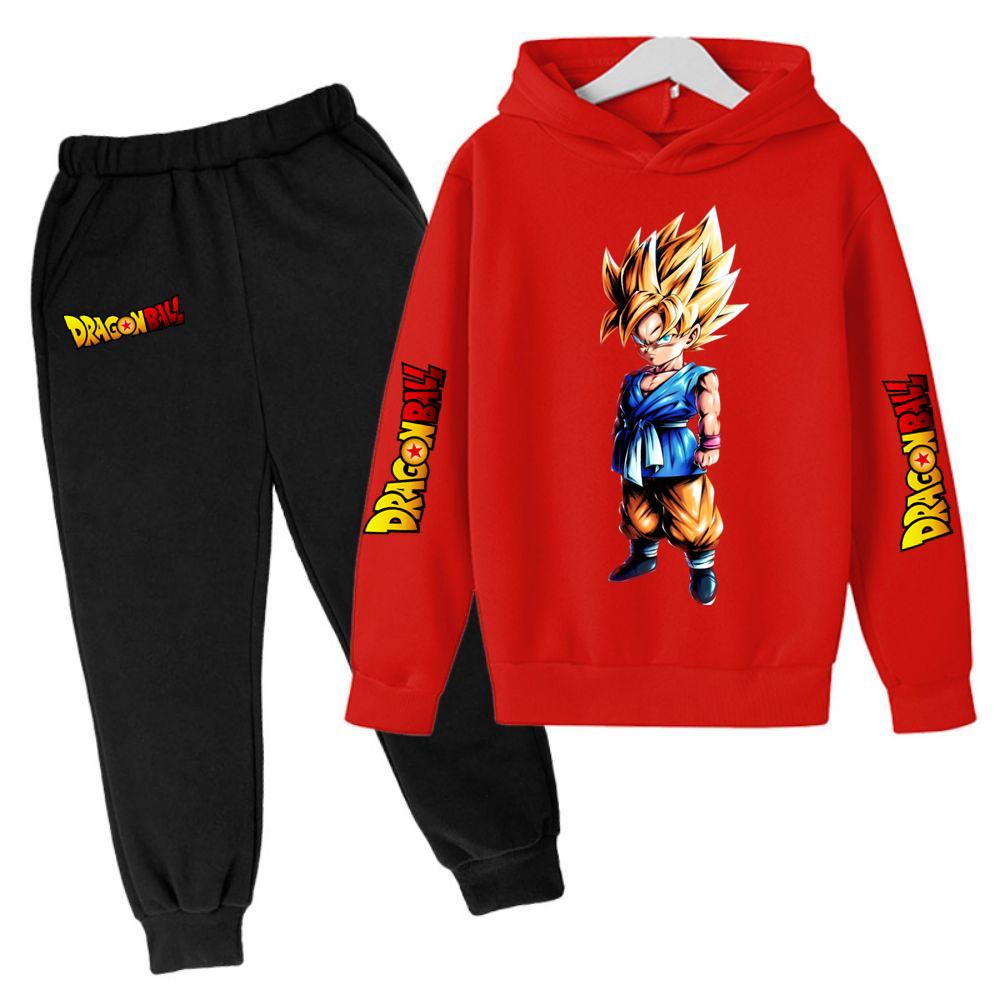 MINISO Уличный костюм Goku Fashion Girl Boy Одежда Аниме Dragon Ball Z Зимние детские комплекты 2025 Kawaii Теплые размеры 100-160 Топы Милые Теплые
