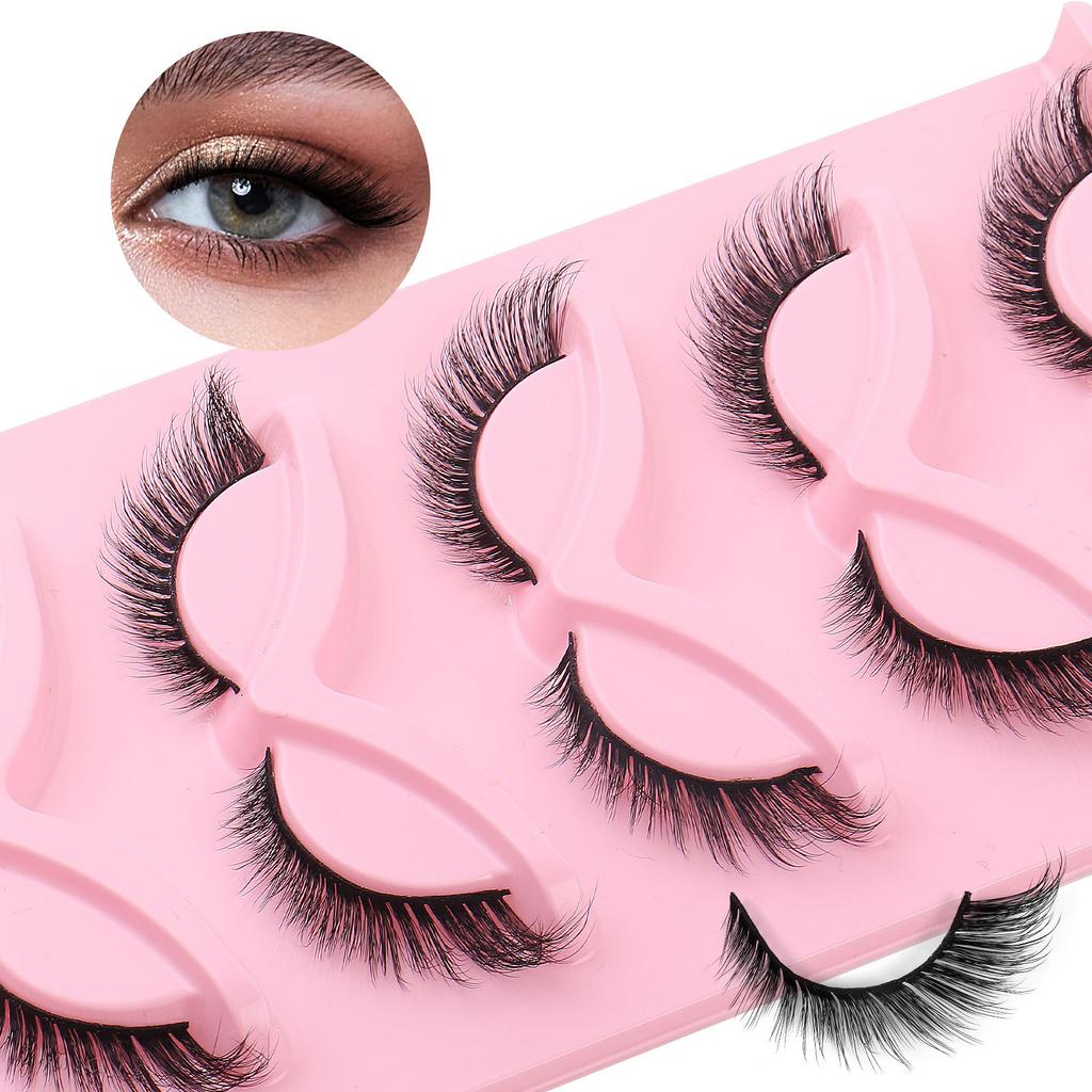 Fox Eye False Eyelashes 5 Pairs Of Eye Tail Lengthening Daily Makeup Stage Eyelashes