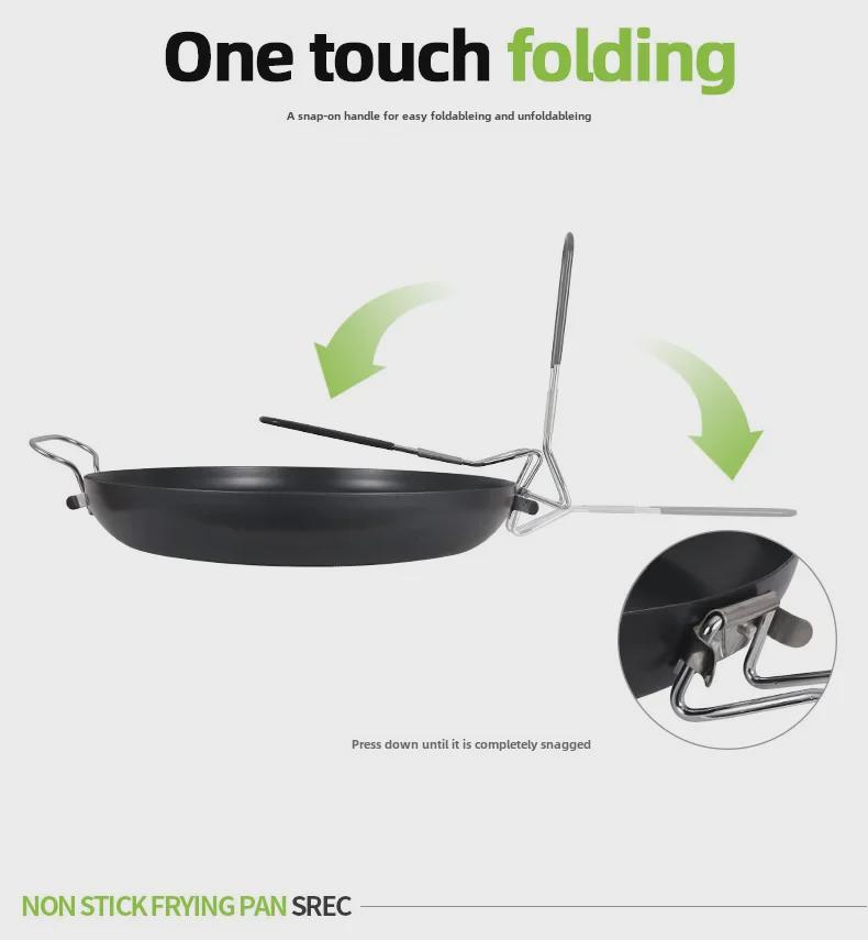 Portable Non-Stick Foldable Camp Pan for BBQ and Picnic