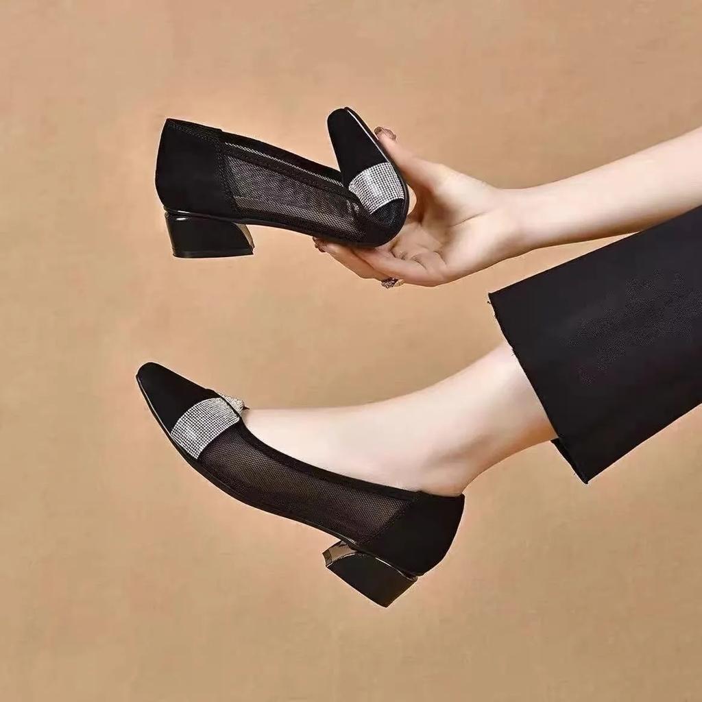 Женская обувь женская мода сладкая легкая весна и лето сетка дышащая туфли на каблуке sapatos femininas ab533