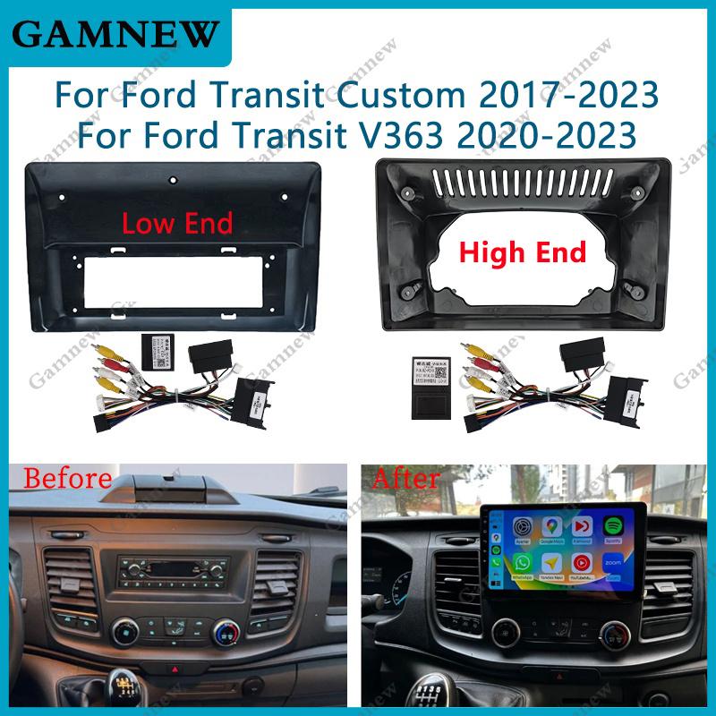 10 Inch Car Frame Fascia Adapter Canbus Box Decoder Android Radio Dash Fitting Panel Kit For Ford Transit Custom V363 2017-2023