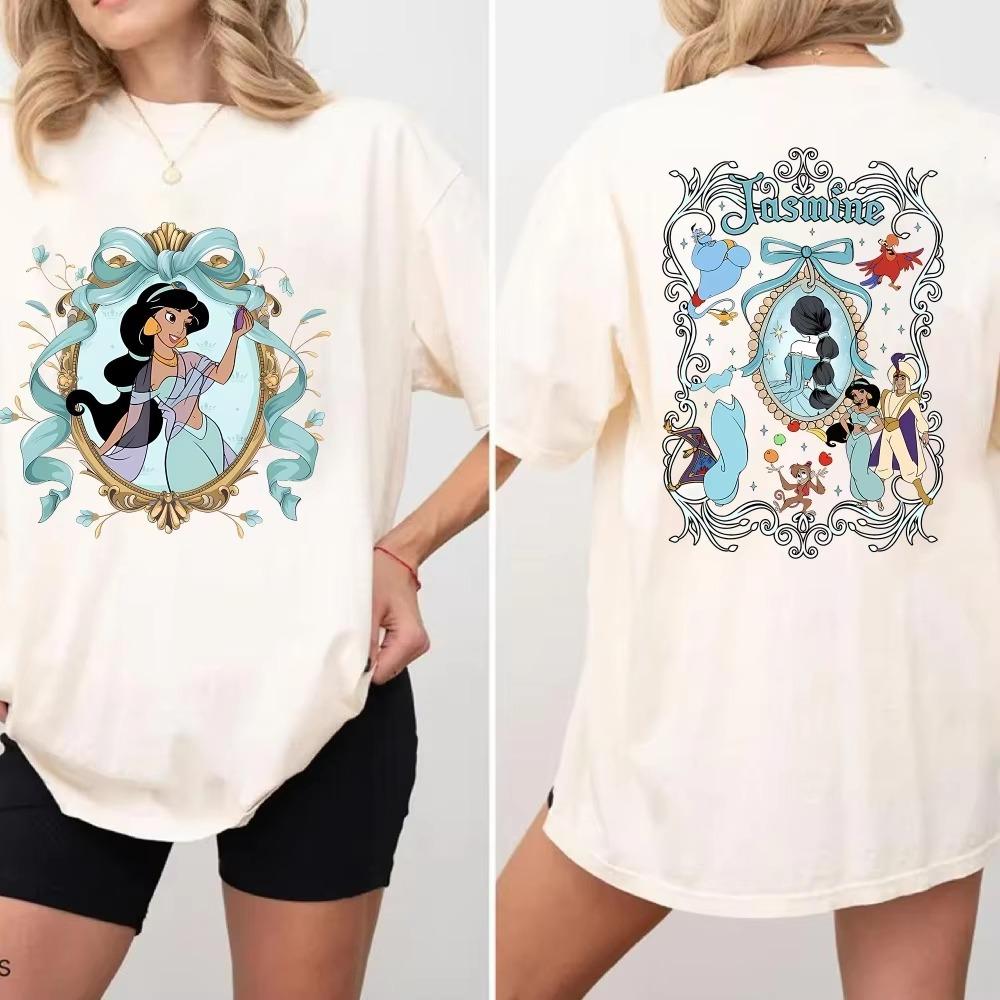 Princess Jasmine Coquette Bow Princess Character Princess Jasmine Bundle Women Clothing Cotton Breathable