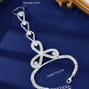 Trendy Alloy Cuff Bracelet With Crystals And Modern Design For Female Fashion Accessories