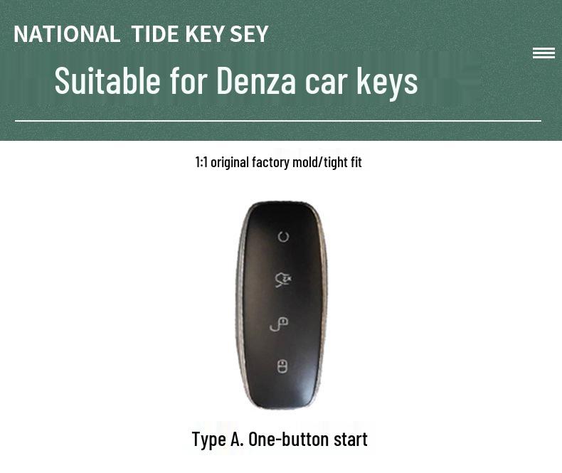 2022 Denza D9 Key Case: Unisex Trendy Protective Shell & Buckle