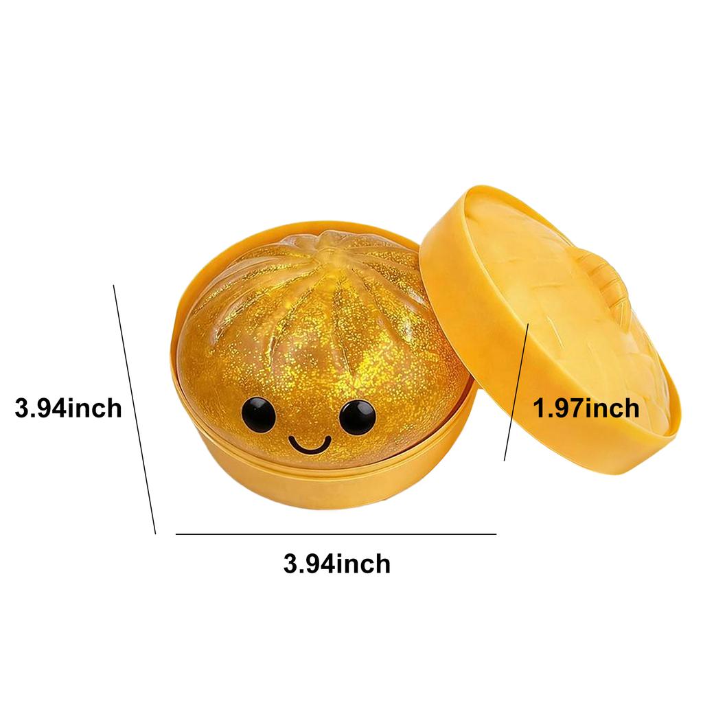 Glitter Dumpling Fidget Toy Soft Dumpling Bun Simulation Fidget Toy Birthday Party Favors Gifts for Kids and Adults