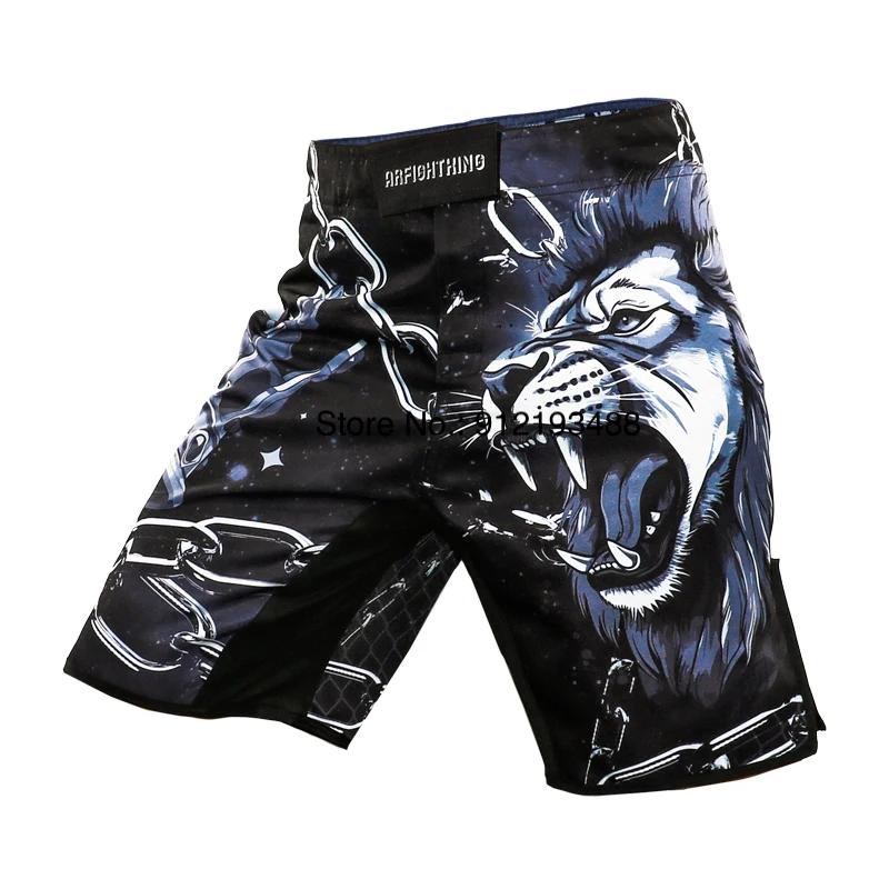 Мужские быстросохнущие боксерские шорты, «Тигр и лев», шорты ММА, штаны для кикбоксинга, гимнастические единоборства, бокс муай-тай