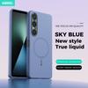Чехол для Sony Xperia 1 VII VI V, приятный на ощупь, из жидкого силикона, с поддержкой Magsafe, мягкая крышка для мобильного телефона