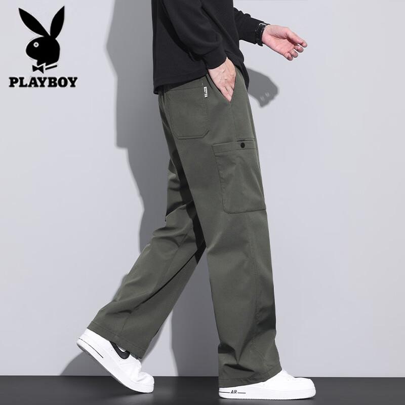 PLAYBOY Мужские брюки карго прямого кроя свободного покроя