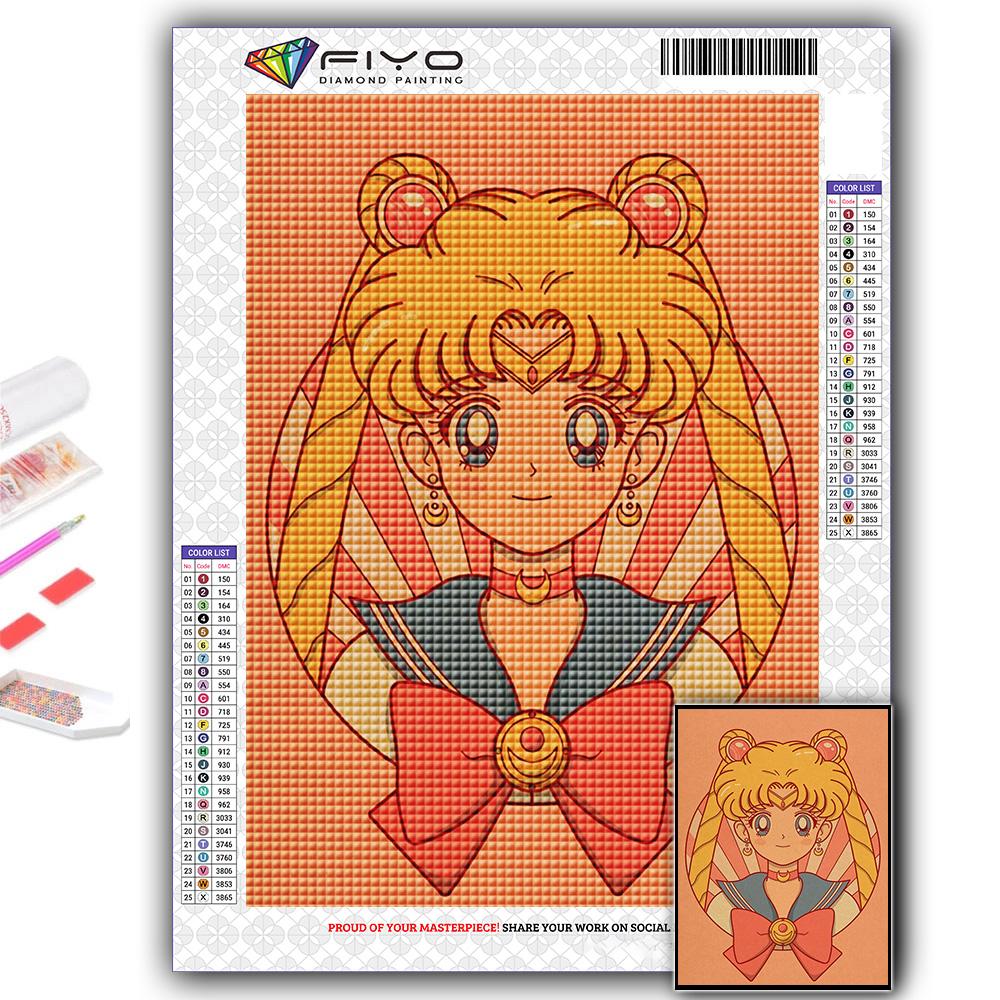 5D Алмазная картина Сейлор Мун DIY Алмазная вышивка Горный хрусталь Украшение дома