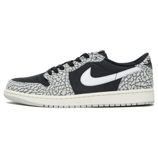 Кроссовки Air Jordan 1 Retro Low OG, черные цементные CZ0790-001