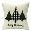 Festive Christmas Cushion Cover Featuring Adorable Reindeer And Snowflakes Design