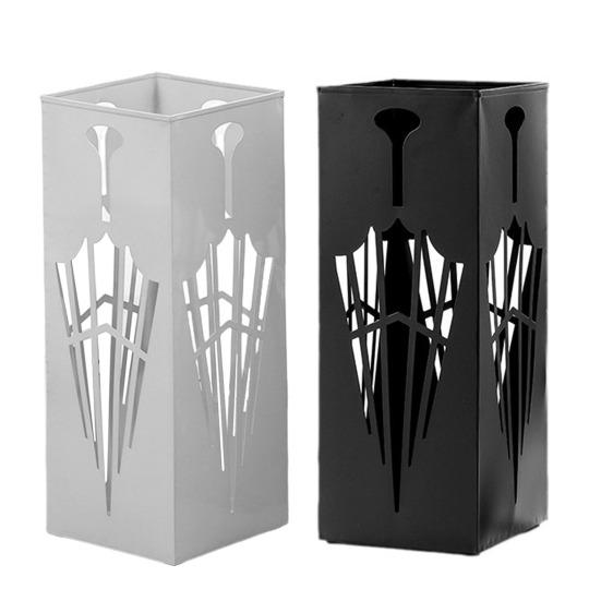 Металлическая подставка для зонтов, стойка для хранения, большая вместимость, полый дизайн, нержавеющая, для использования в помещении/на улице