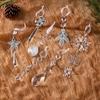 Xmas Tree Transparent Snowflake Hanging Ornaments Acrylic Pendant 2025 Christmas Decoration For Home Navidad Gifts Year 2025