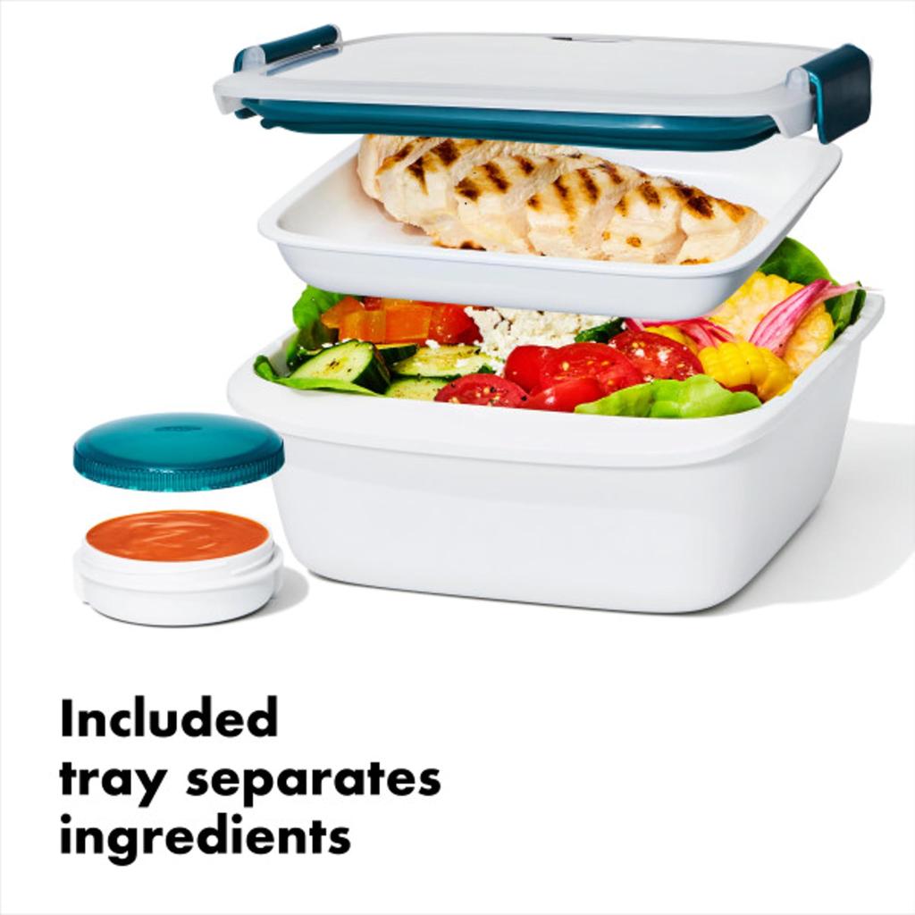 Контейнер для хранения бенто OXO Prep Go Salad Container подходит для микроволновой печи и 1,5 л