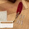 Retro Feather Dip Pen Set Vintage Quill Pen Elegant Style Calligraphy Writing Signature with