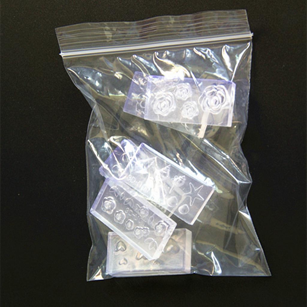 Силиконовая форма-штамп для нейл-арта с элегантными цветочными рельефными узорами Ручная форма для создания маникюра для любителя рукоделия