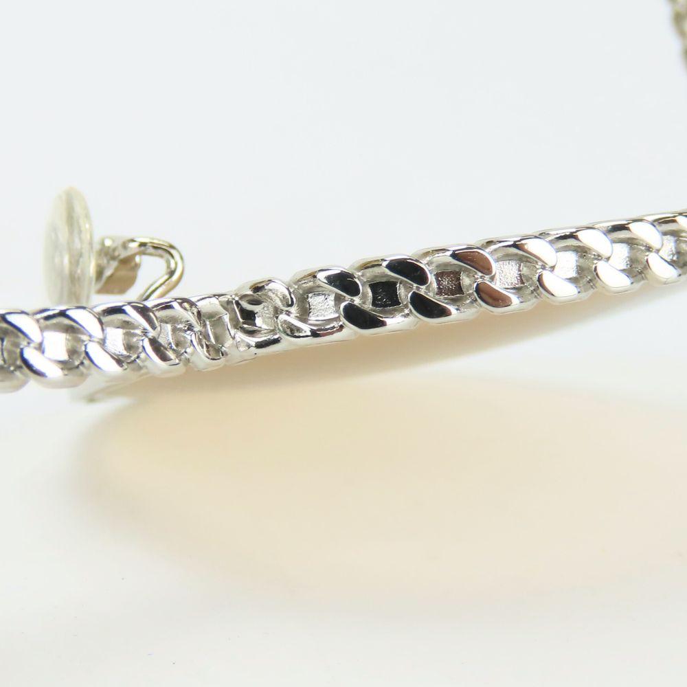 Used CHANEL sunglasses 4242 Pantoshape metal Brown Silver Chain