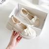 French Mary Jane Shoes Female Pearl Bow Girl Single Shoes Thick Heel Fairy Style Loafers