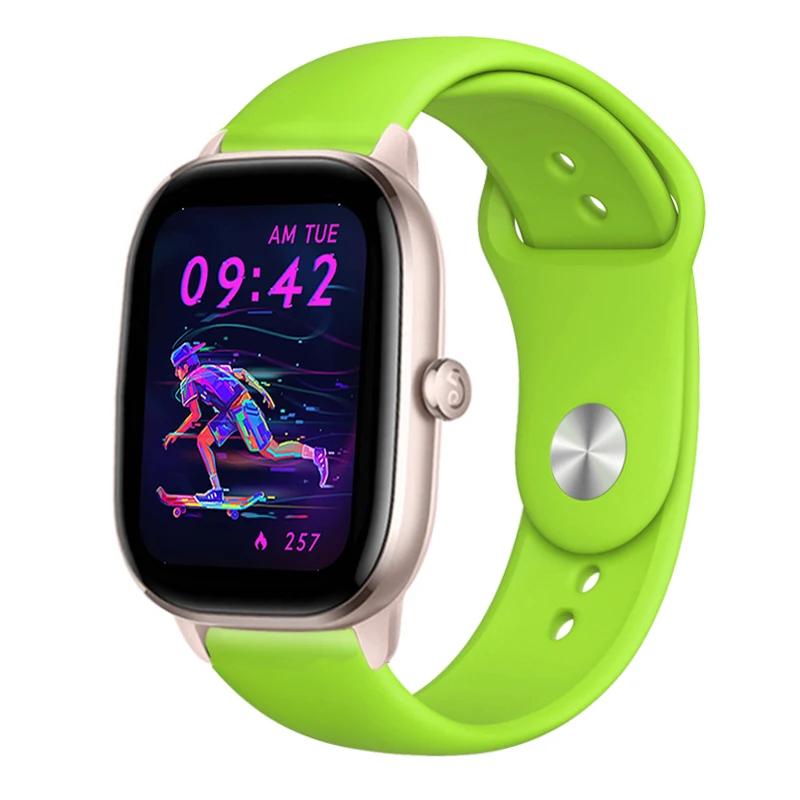 20 мм 22 мм ремешок для часов Amazfit gts 4/3/2/gtr4 mini/Gtr/2e/Pro 47 мм спортивный силиконовый браслет браслет Amazfit Bip/U/3/Pro ремешок