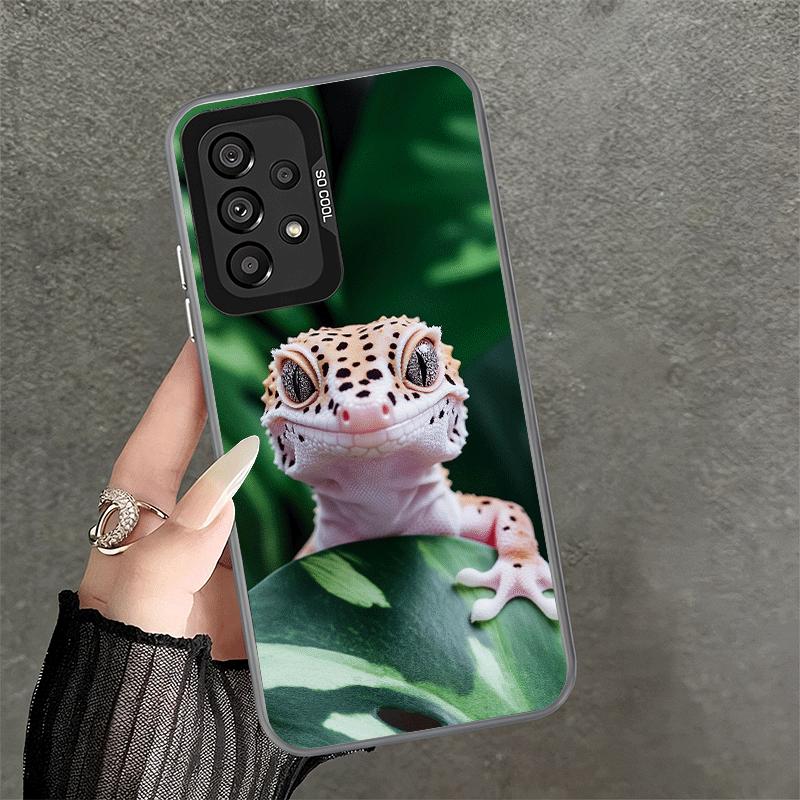 Lizards Geckos Cute Pet Soft Phone Case for Samsung A17 A16 A15 A14 A13 A57 A56 A55 A54 A53 A37 A36 A35 A34 A33 A26 A25 A24 A23
