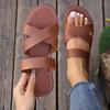 Сандалии Женские Пляжные Летние Повседневные Ретро Блокировка Цвета Пляжные Нескользящие Для Улицы Большой Размер Мягкие Сандалии Женские