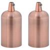 Lamp Holder Set 2 pcs Red Bronze E27
