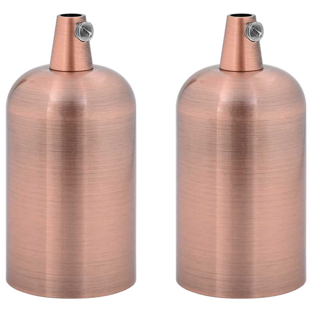 Lamp Holder Set 2 pcs Red Bronze E27