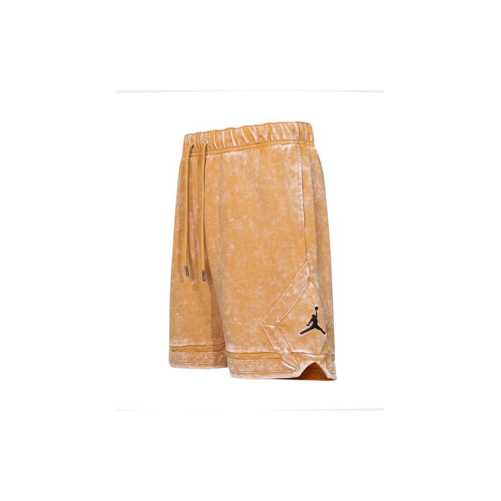 Jordan FW22 Logo Print Drawstring Distressed Straight Shorts Men Bottoms Orange DR3093-712