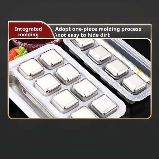 Набор кубиков льда из нержавеющей стали, многоразовые охлаждающие камни для вина, виски, пищевой современный дизайн, барная вечеринка