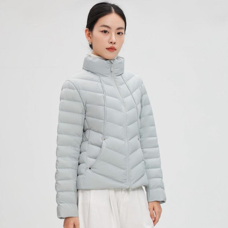 Womens Lightweight Down Jacket 2026 Fall Winter Short Puffer Coat With Stand Collar Slim Fit Daily Outdoor Commute