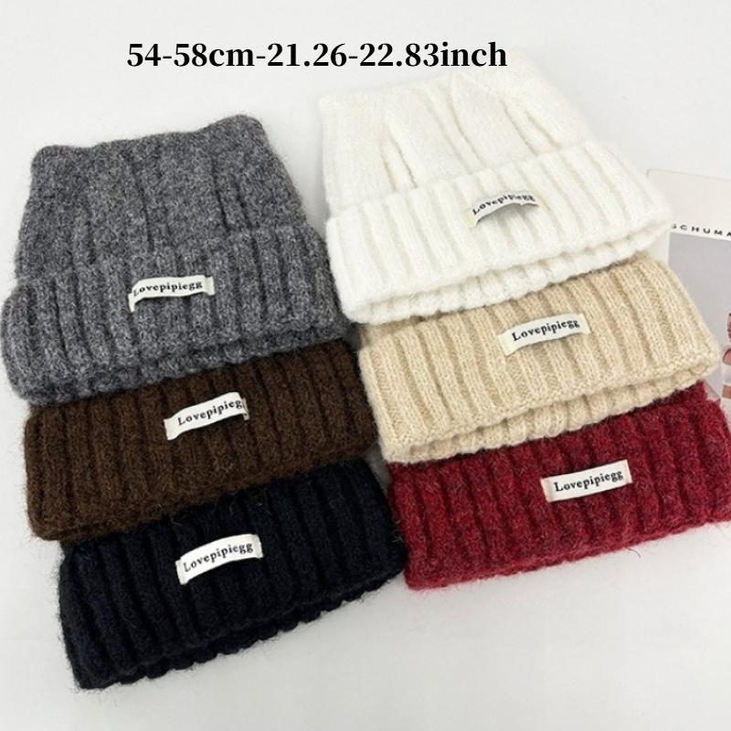 Зимняя теплая шапка-бини с ушками кошки для женщин, защита ушей, однотонная, вязаная крючком, шапка-бини, милая женская вязаная шапка, шапка-бини