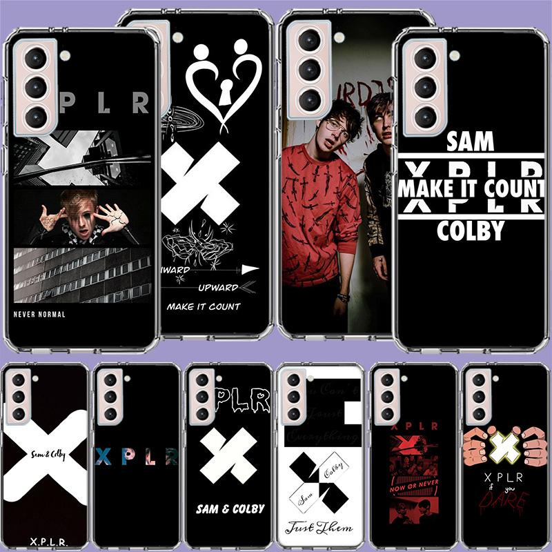 Прозрачные чехлы для телефона Sam and Colby XPLR для Samsung S26 Ultra Galaxy S25 Edge S24 S23 FE S21 Plus S20 S22 S10 Чехол С узором Compa