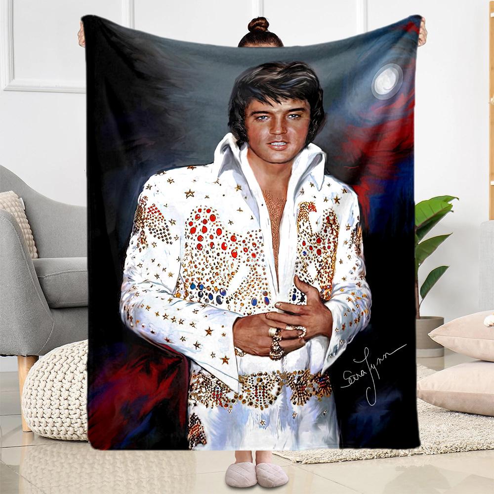 Elvis Blanket Soft Cozy Suitable For Sofa Livingroom Bedding For All Occasions Warmthful Decor Gift For Travel Home Birthdays