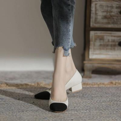 Женские туфли-лодочки на квадратном каблуке с носком средней высоты для женщин, роскошные женские туфли на распродаже, летние повседневные туфли со скидкой, акция, горячая весна