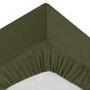Drap housse - Coton - Kaki - 90 x 190 cm - Bonnet 30 cm - OEKO-TEX®
