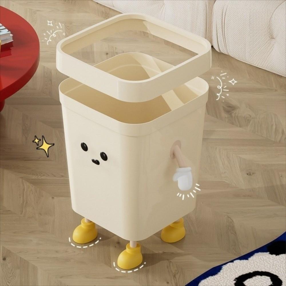 Plastic Wastebasket Trash Can Storage Bin Rubbish Container Creative Plastic Wastebasket Kitchen