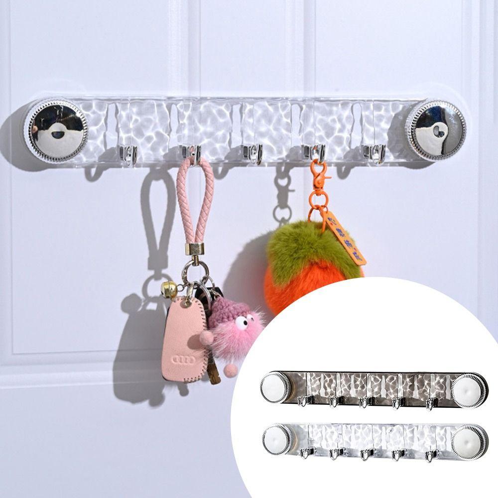 Multi-Purpose Rotating Suction Cup Hooks 5 Hooks Robe Coat Hangers for Bathroom Accessories