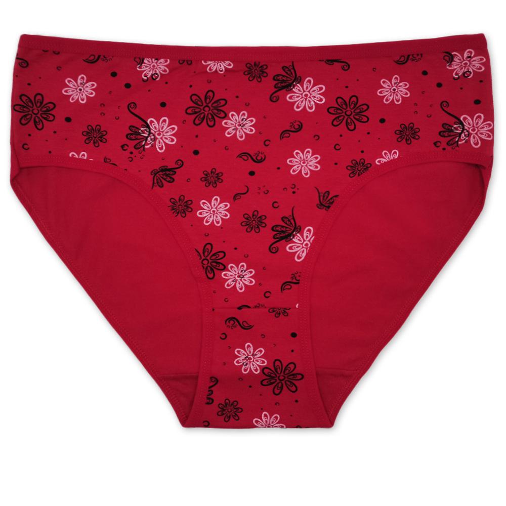 Женские трусики больших размеров, нижнее белье из хлопка со средней талией и цветочным принтом, сексуальные кружевные трусы, нижнее белье, 6 шт.