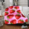 1pc Strawberry Pattern Blanket Warm, Cozy, And Soft, Suitable for Sofas, Beds, Cars, And Office Use.Perfect for Camping And Travel, Making It a Great